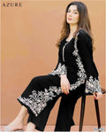 AZURE BLACK COLOR EMB 2PCS