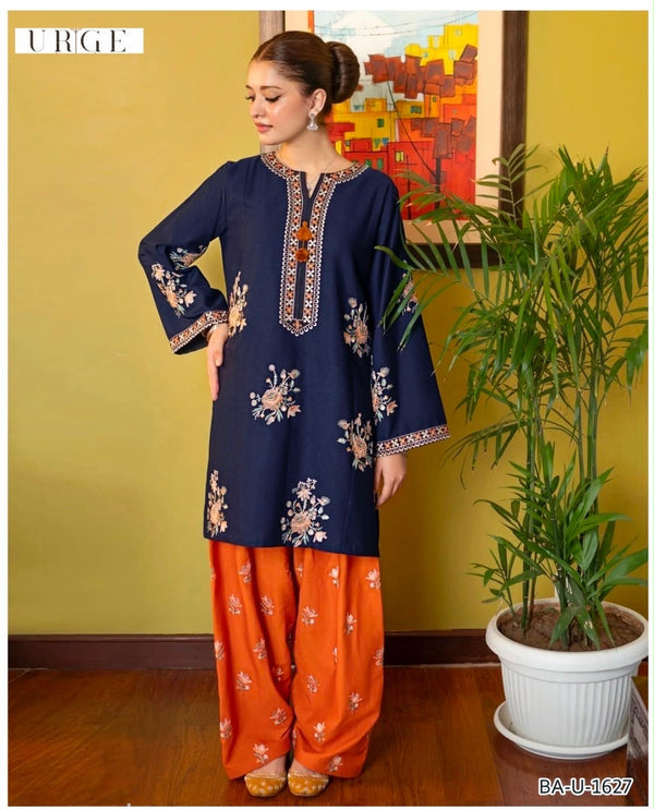 URGE BLUE COLOR EMB 2PCS