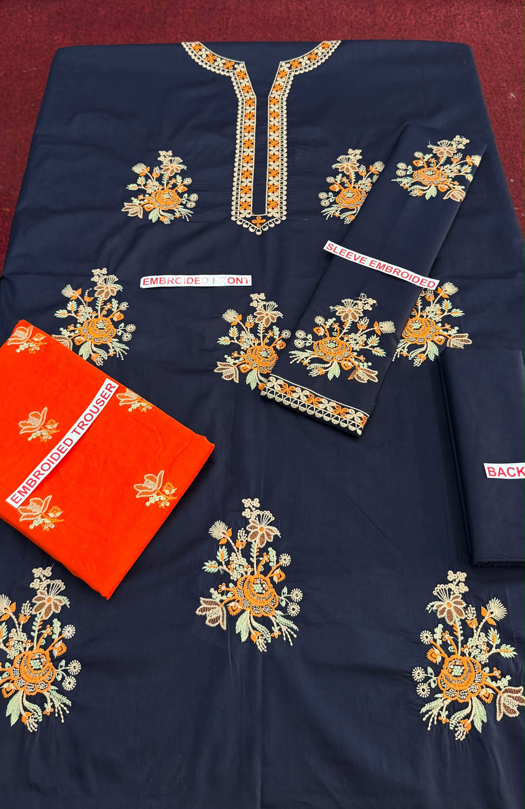 URGE BLUE COLOR EMB 2PCS