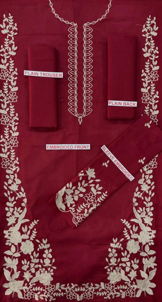 AZURE RED EMB 2PCS