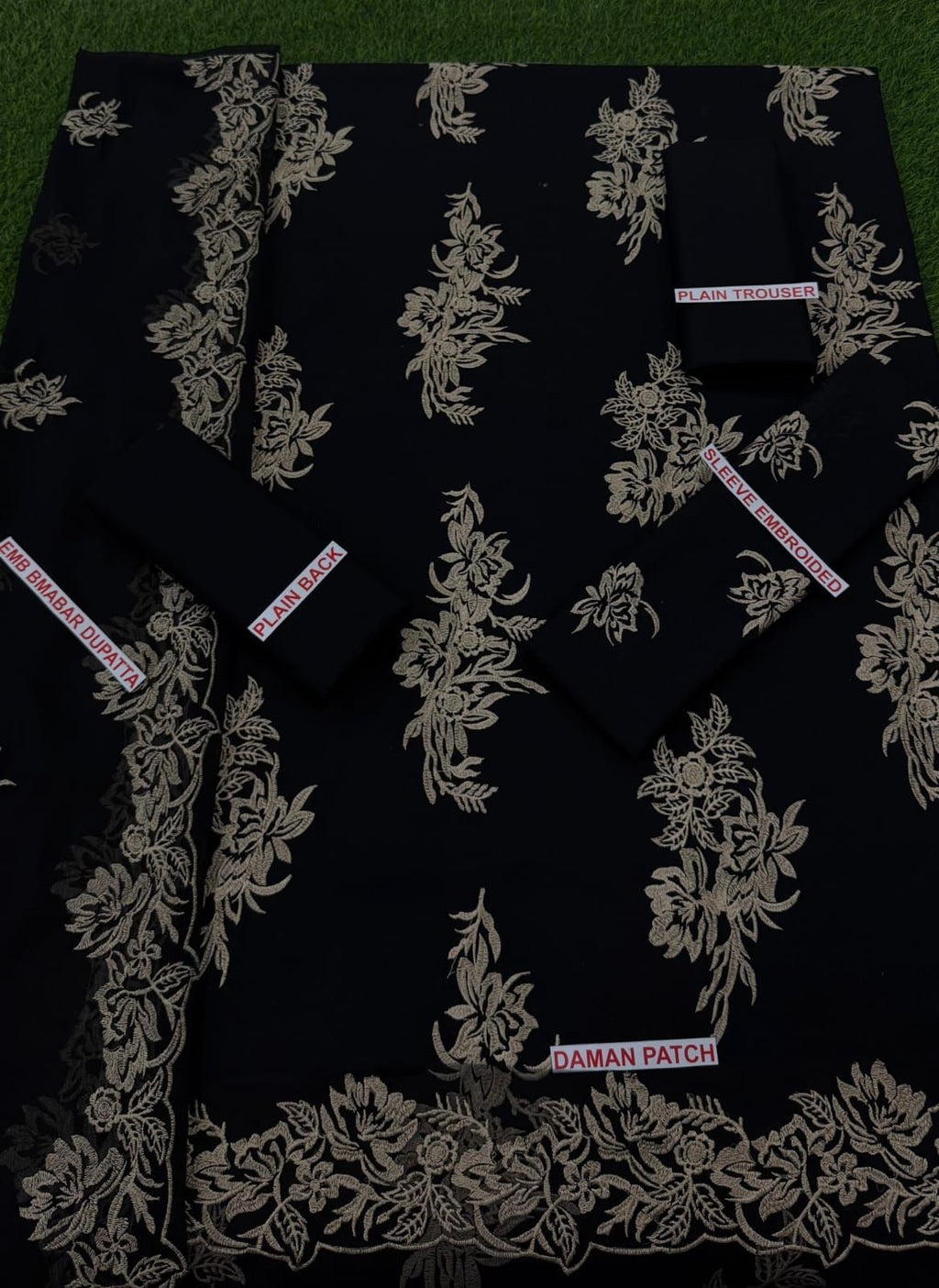 ADANLIBASS BLACK COLOR EMB 3PCS