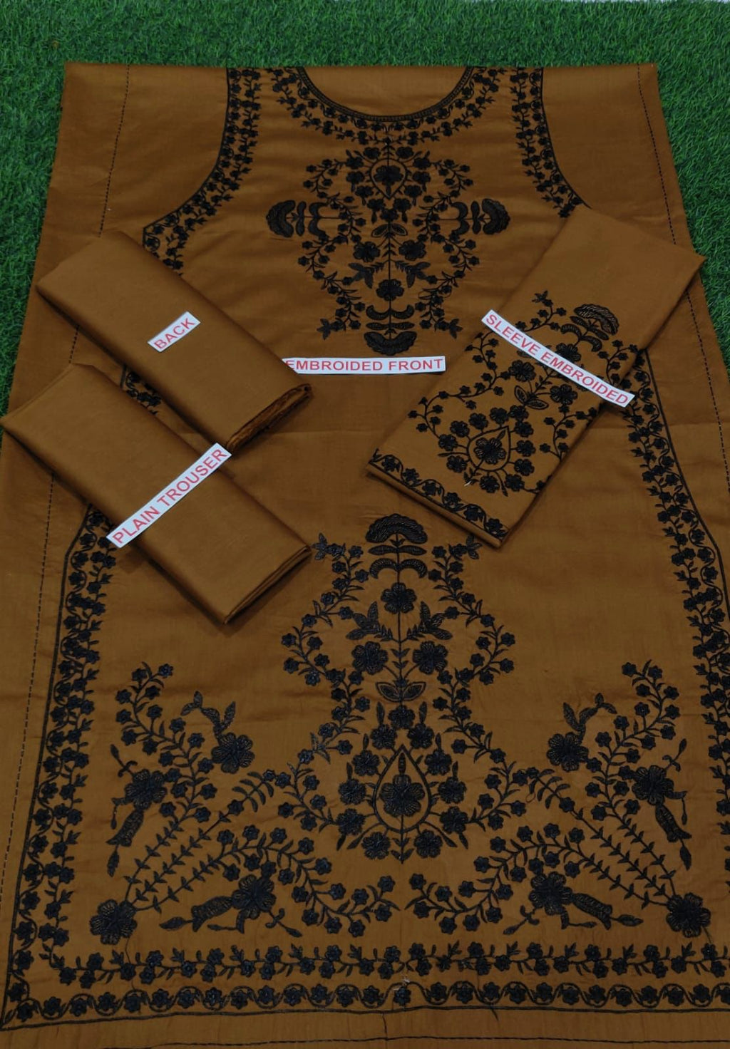 SAPPHIRE BROWN COLOR EMB 2PCS