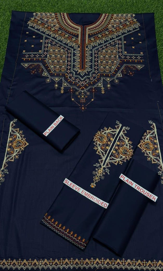 ZARA SHAH JAHAN BLUE COLOR EMB 2PCS