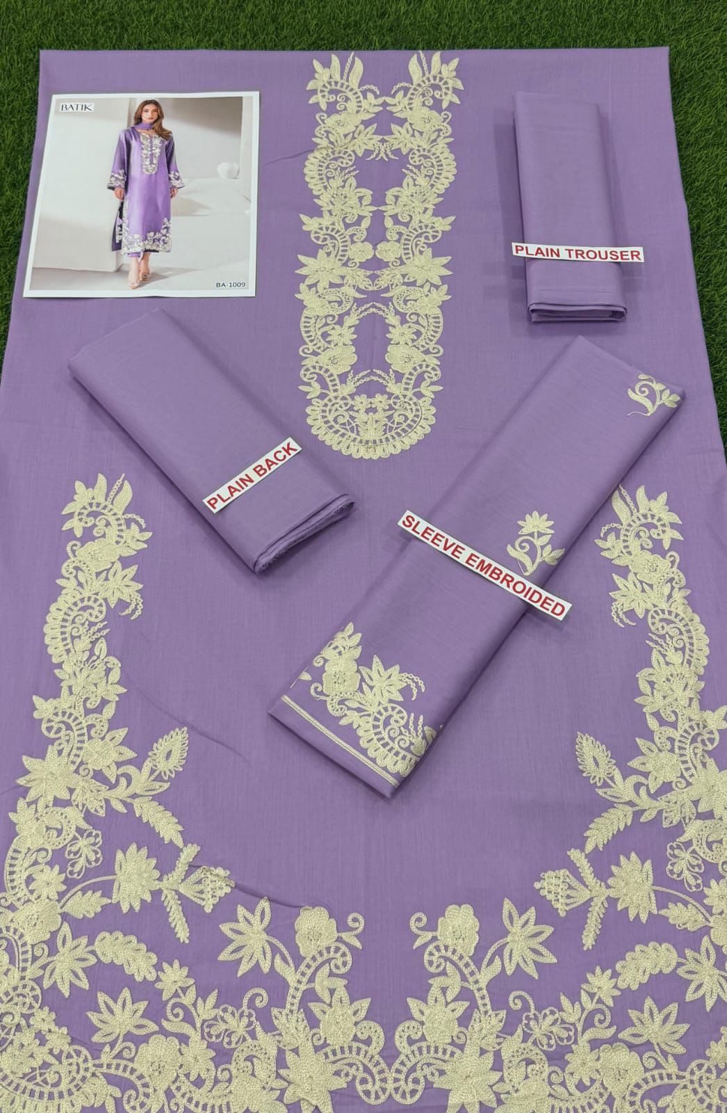 BATIK PURPEL COLOR EMB 2PCS