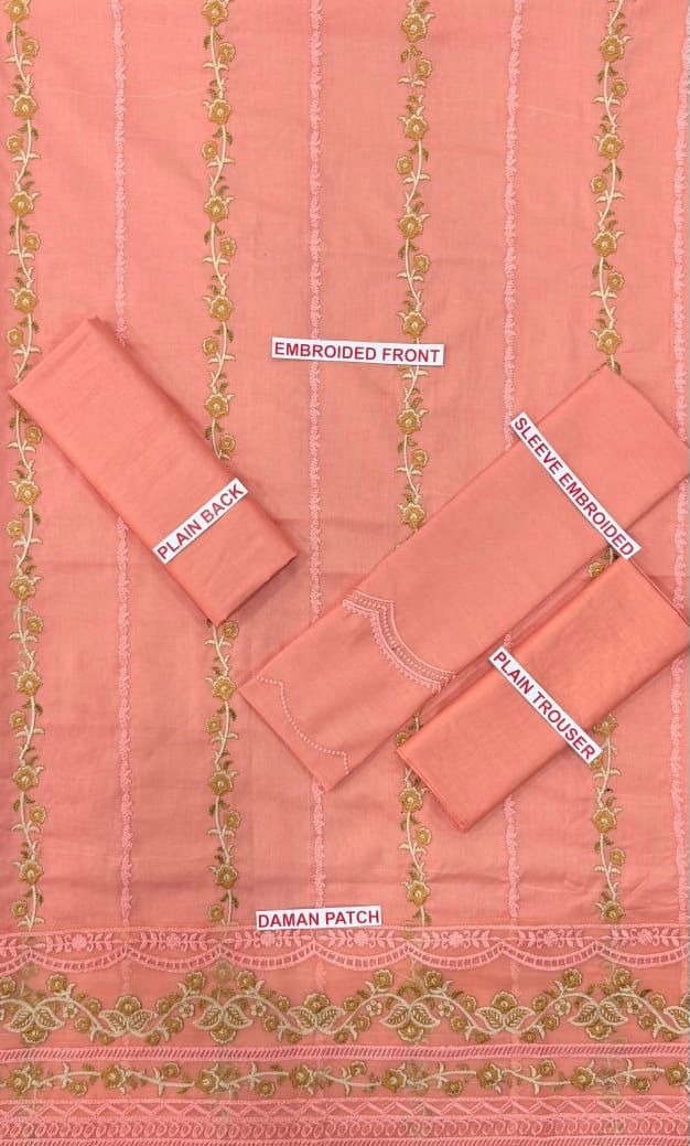 SAPPHIRE PINK COLOR EMB 2PCS
