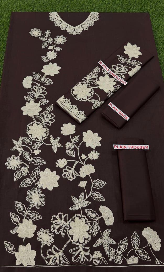 LAAM BROWN COLOR EMB 2 PCS