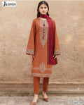 JAZMIN ORANGE COLOR EMB 2PCS