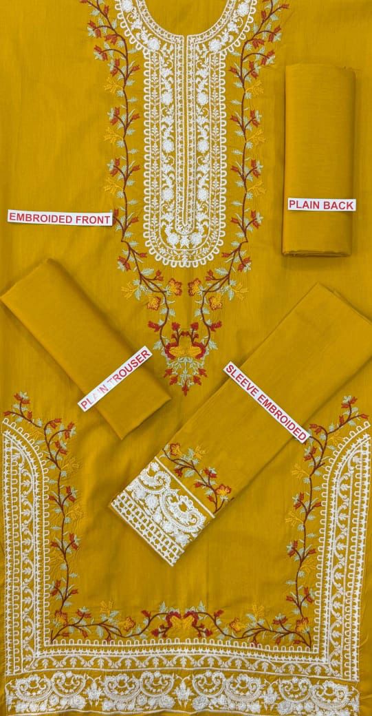 MARIA.B YELLOW COLOR EMB 2PCS