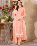 ZAEQASH EMB 3PC PINK COLOR