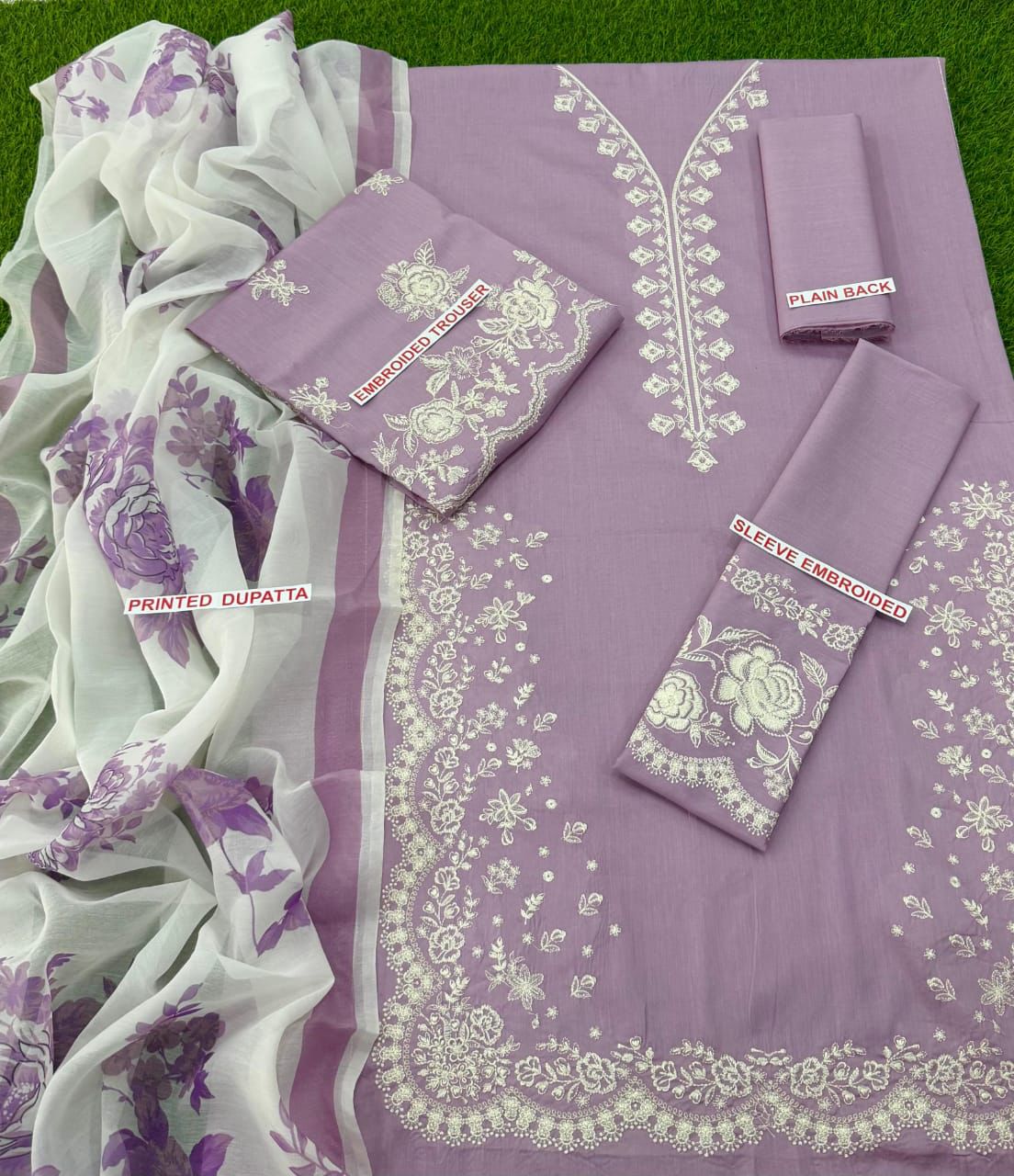LIGHT PURPLE ZARA JAHANA EMB 3PC