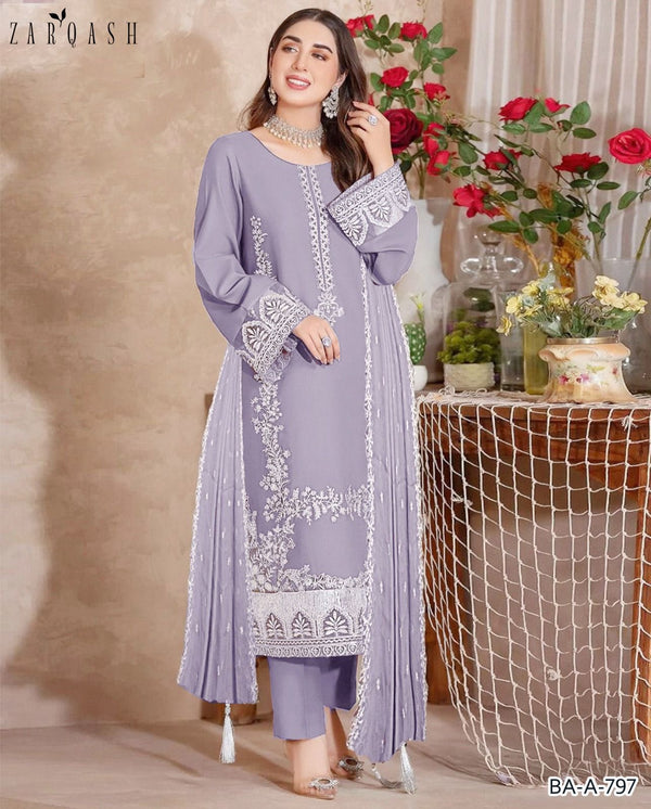 ZARQASH LIGHT PURPLE EMB 3PC