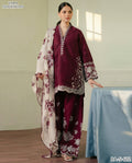 MEHROON COLOR ZARA SHAH JAHANA EMB 3PC