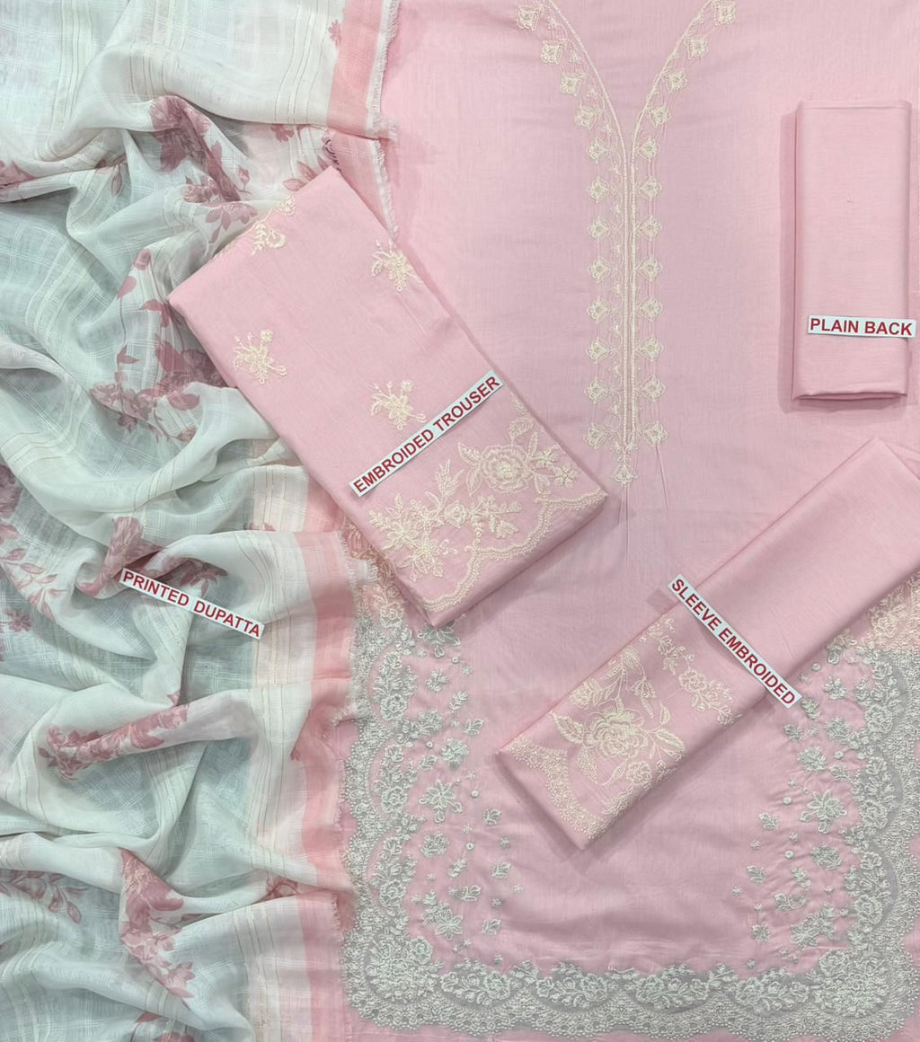 LIGHT PINK COLOR ZARA SHAH JAHNAN EMB 3PC