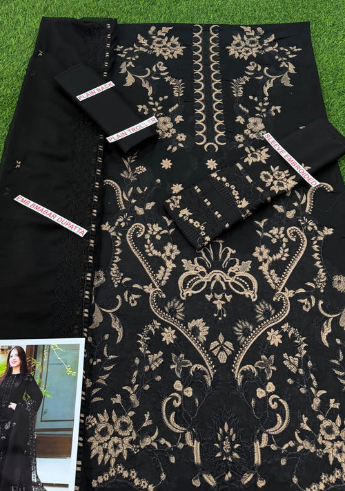 MARIA.B EMB BLACK COLOR THREAD WORK
