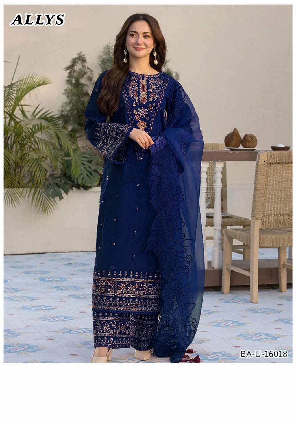 ALYYAS HANIA AMIR BLUE COLOR 3PC