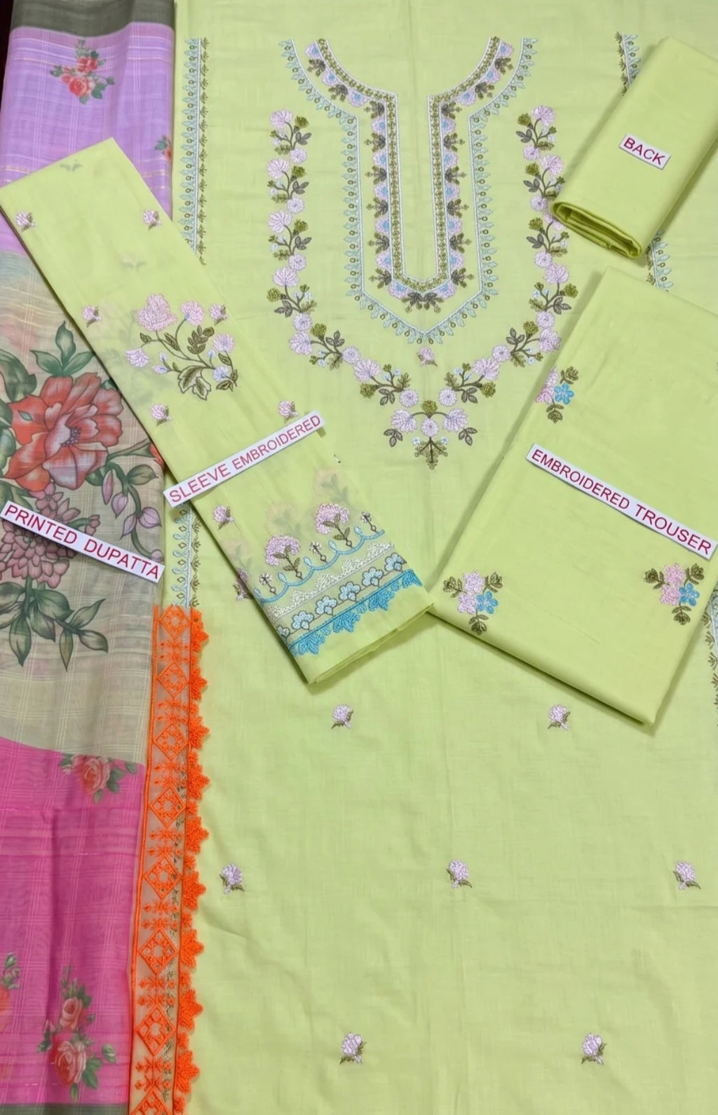 ZARA SHAHJHAN EMBROIDERY 3PCS