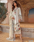 CRIMSON OFF WHITE COLOR EMB 3PCS