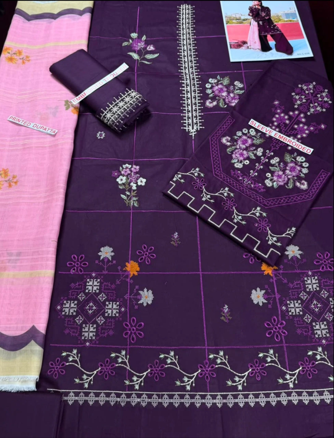 ZARA SHAHJHAN EMBROIDERY 3PCS